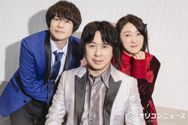 From left: Daisuke Sakaguchi, Tomokazu Sugita, Rie Kugimiya