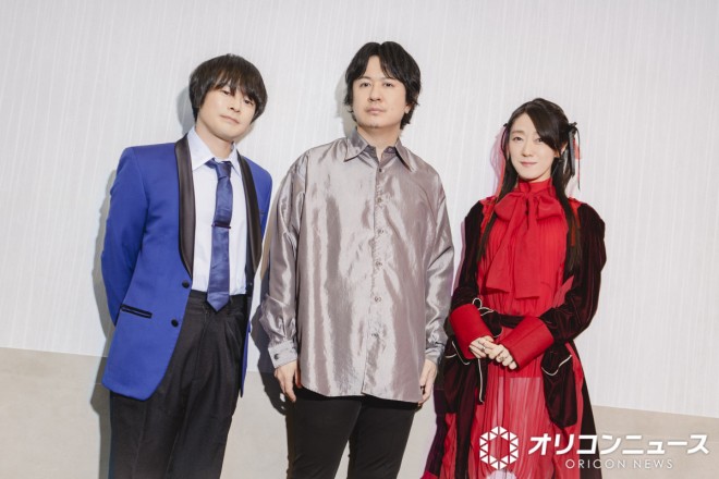 From left: Daisuke Sakaguchi, Tomokazu Sugita, Rie Kugimiya