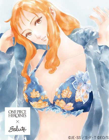 Nami and Robin wearing Salute lingerie