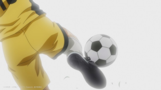 Scene from the Aoashi Season 2 teaser PV featuring Ashito Aoi and the A Team storyline