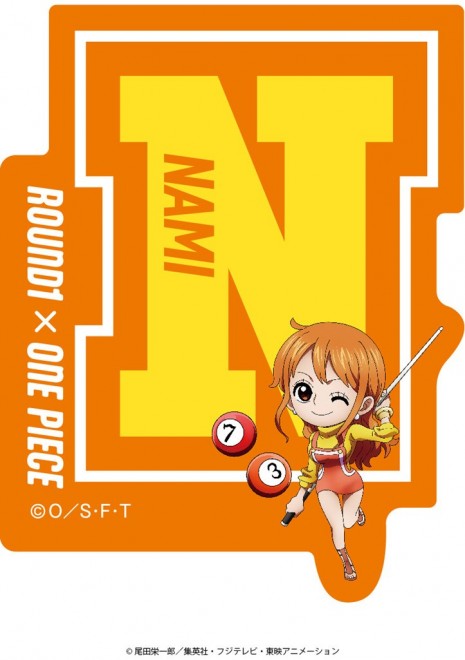 Round1 x ONE PIECE collaboration illustration merchandise: Alphabet Stickers