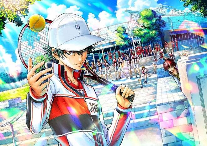 Final chapter color pages of The New Prince of Tennis featured in the September issue of Jump SQ. 