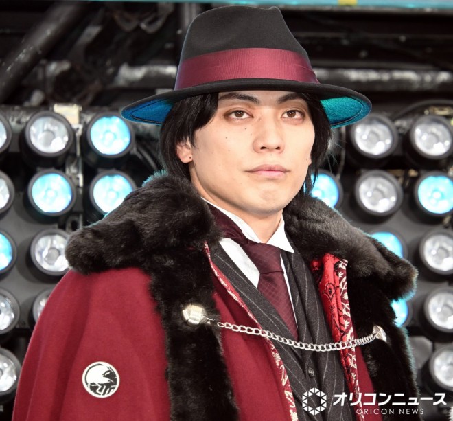 Kamuri Minetaka and Kamen Rider Maou Played by Keisuke Higashi