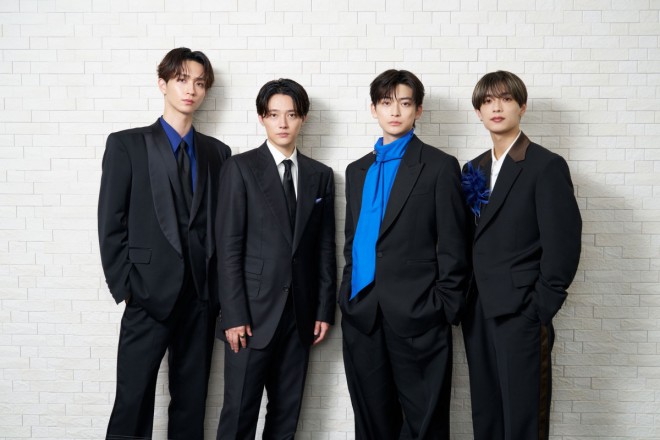 Live action BLUE LOCK movie, now playing in theaters. From left: Kota Nomura, Kaito Sakurai, Fumiya Takahashi, and Kyohei Takahashi. Photo by Natsuki Matsuo