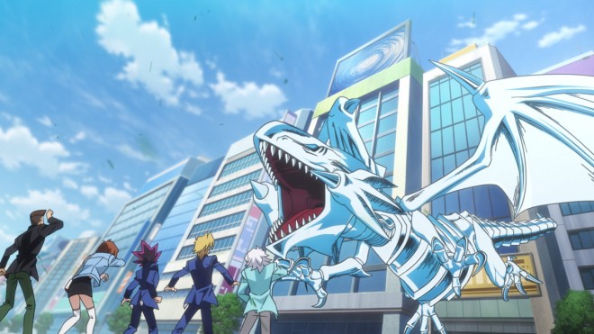 Scene from the special animation commemorating the KAZUKI TAKAHASHI YU-GI-OH! ART WORKS exhibition