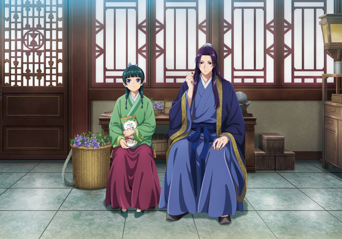 Maomao dan Jinshi - The Apothecary Diaries Teams Up with Tsumura's Throat Candy