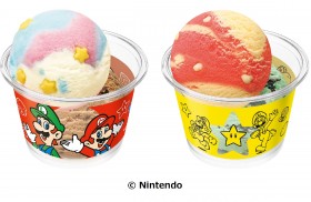 [Hot! Want! Eat!] Baskin-Robbins Adds New Products in 'Super Mario' Collaboration in Japan : "Souvenir Cup Pair Set"