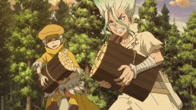 Dr. STONE Season 4,  Episode 14: Story and Scene Previews Released: As Taiju Works Through the Night, Strange Words Illuminate the Night Sky…