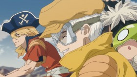 Dr. STONE Season 4,  Episode 16: Story and Scene Previews Senku’s team outsmarts Stanley and starts decoding the petrification device!